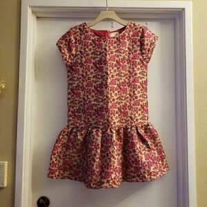 Peek brocade pink and gold dress